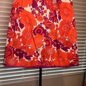 Real Comfort by Chadwick's women's size 8 skirt orange floral zips in back